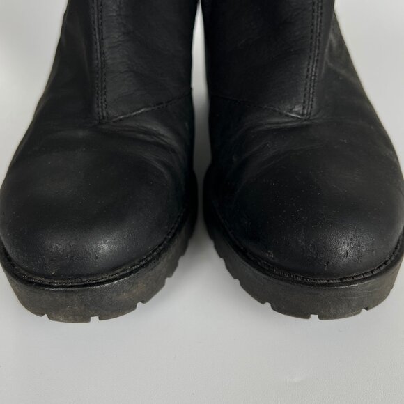 Urban Outfitters Vagabond Leather Boots Chunky Heel Platform Whimsigoth Booties - Picture 5 of 9